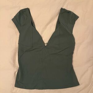 Free People Duo Corset Plunge Cami Top